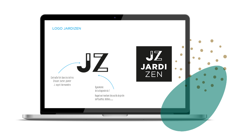 ecran creation logo jardizen